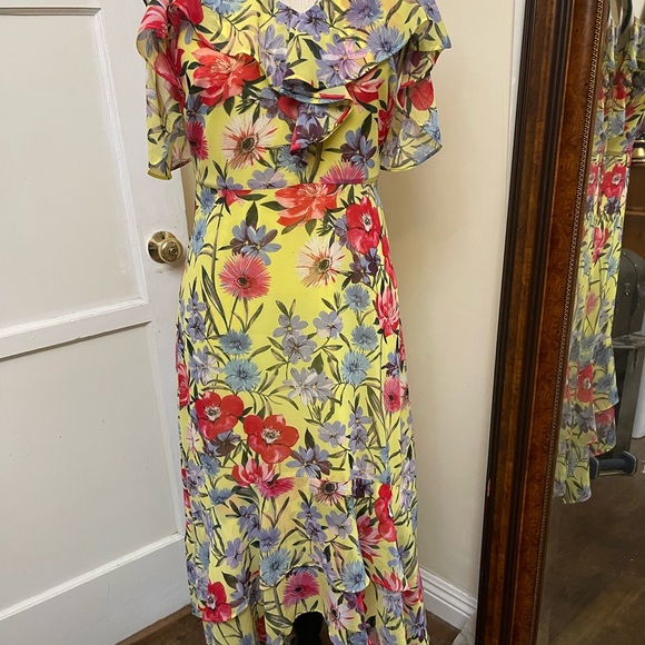 INC International Concepts Dresses & Skirts - INC International Concepts Yellow Ruffled Tie Front Sundress